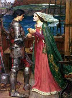 John William Waterhouse: Tristan and Isolde with the potion. Quelle: wikimedia
