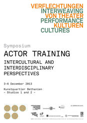 »Actor Training: Intercultural and Interdisciplinary Perspectives«
