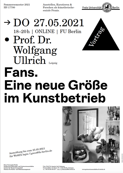 Prof. Dr. Wolfgang Ullrich, Fans.