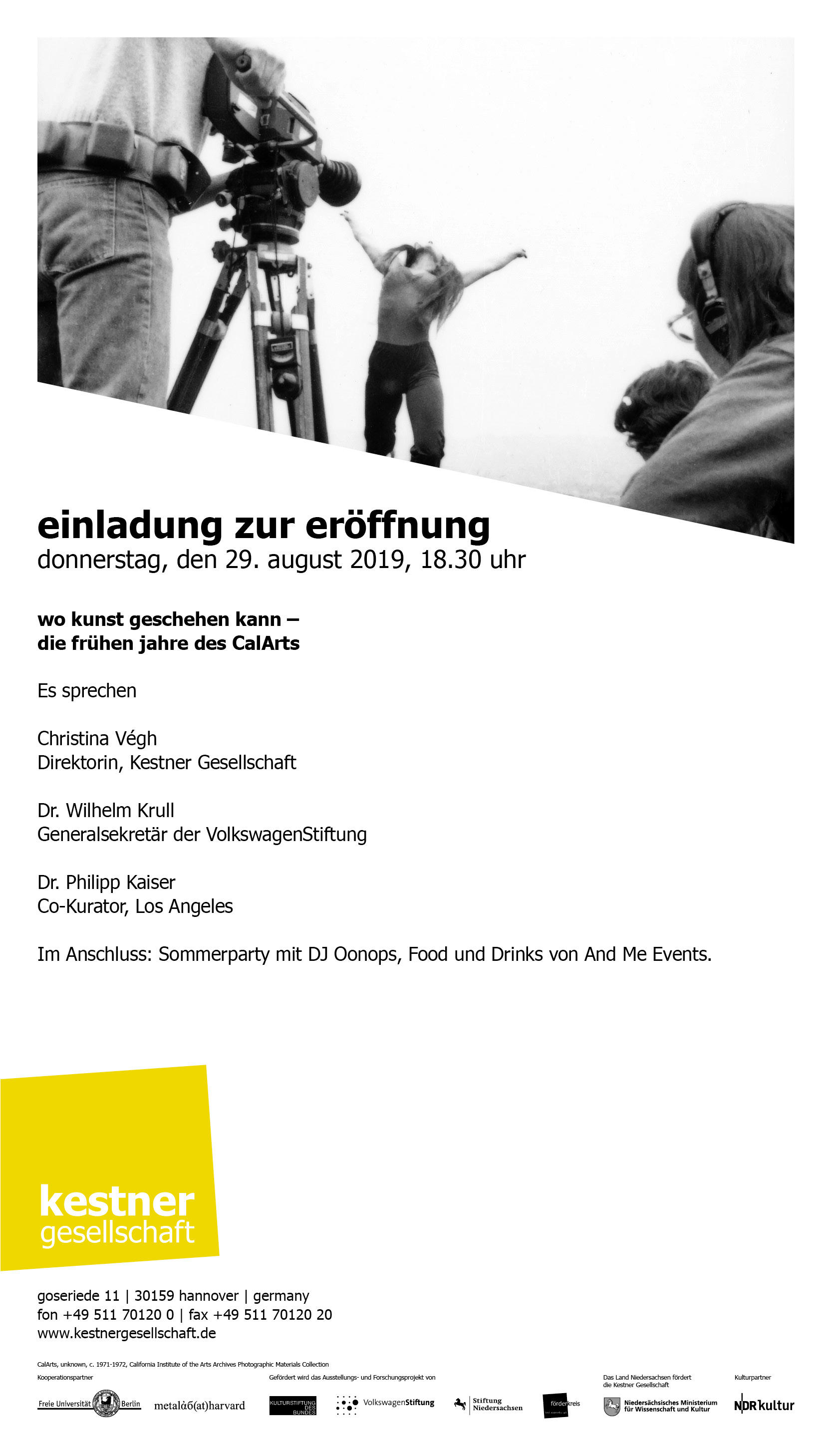 Einladung_CalArts_Kestner Gesellschaft