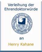 Henry Kahane - Ehrenpromotion am 03.12.1988