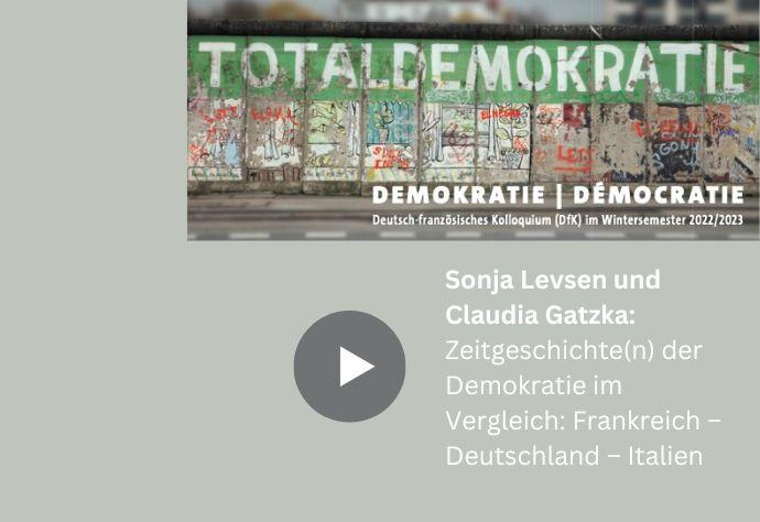 Sonja Levsen und Claudia Gatzka Zeitgeschichte(n) der Demokratie im Vergleich Frankreich – Deutschland – Italien