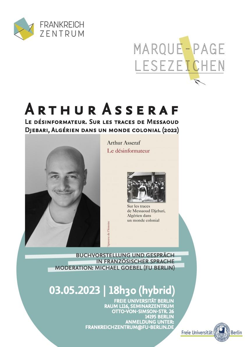 MARQUE PAGE: Arthur Asseraf