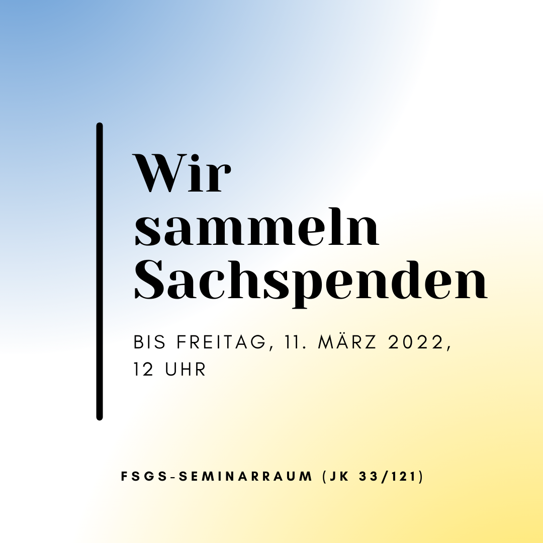 Wir sammeln Sachspenden