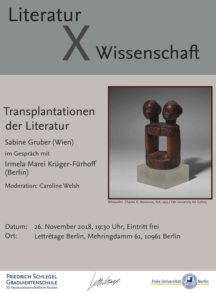 Plakat Transplantationen der Literatur