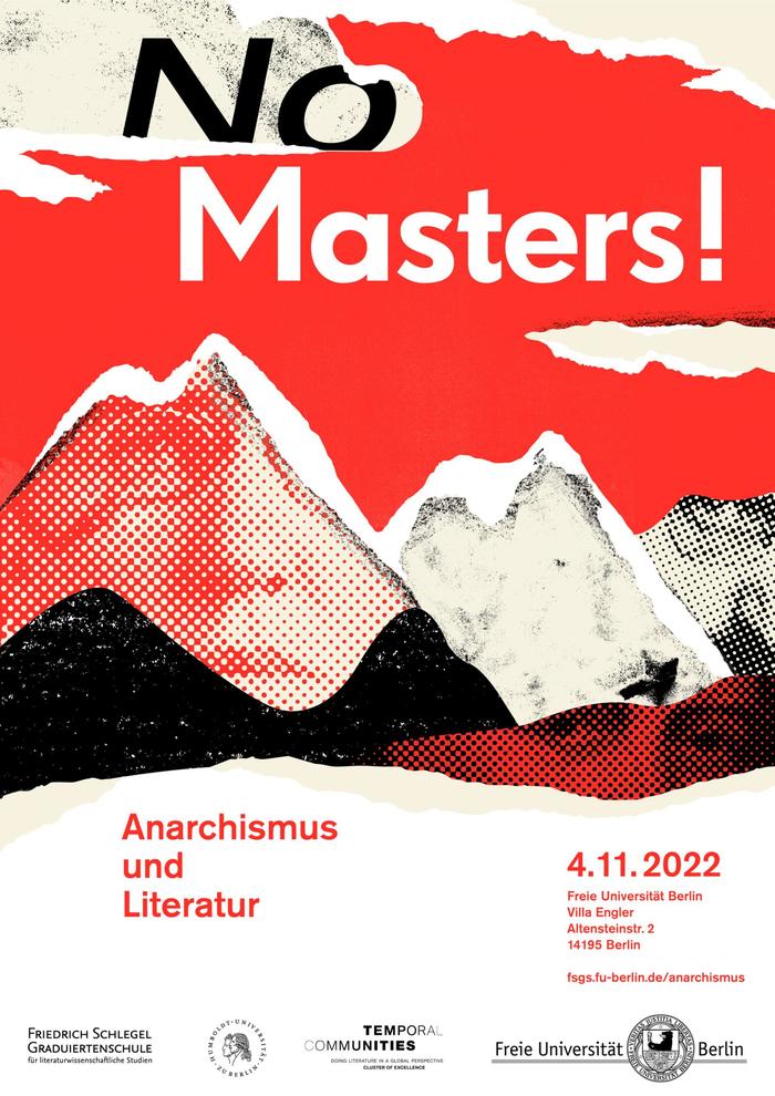 Plakat- No Masters! Anarchismus und Literatur