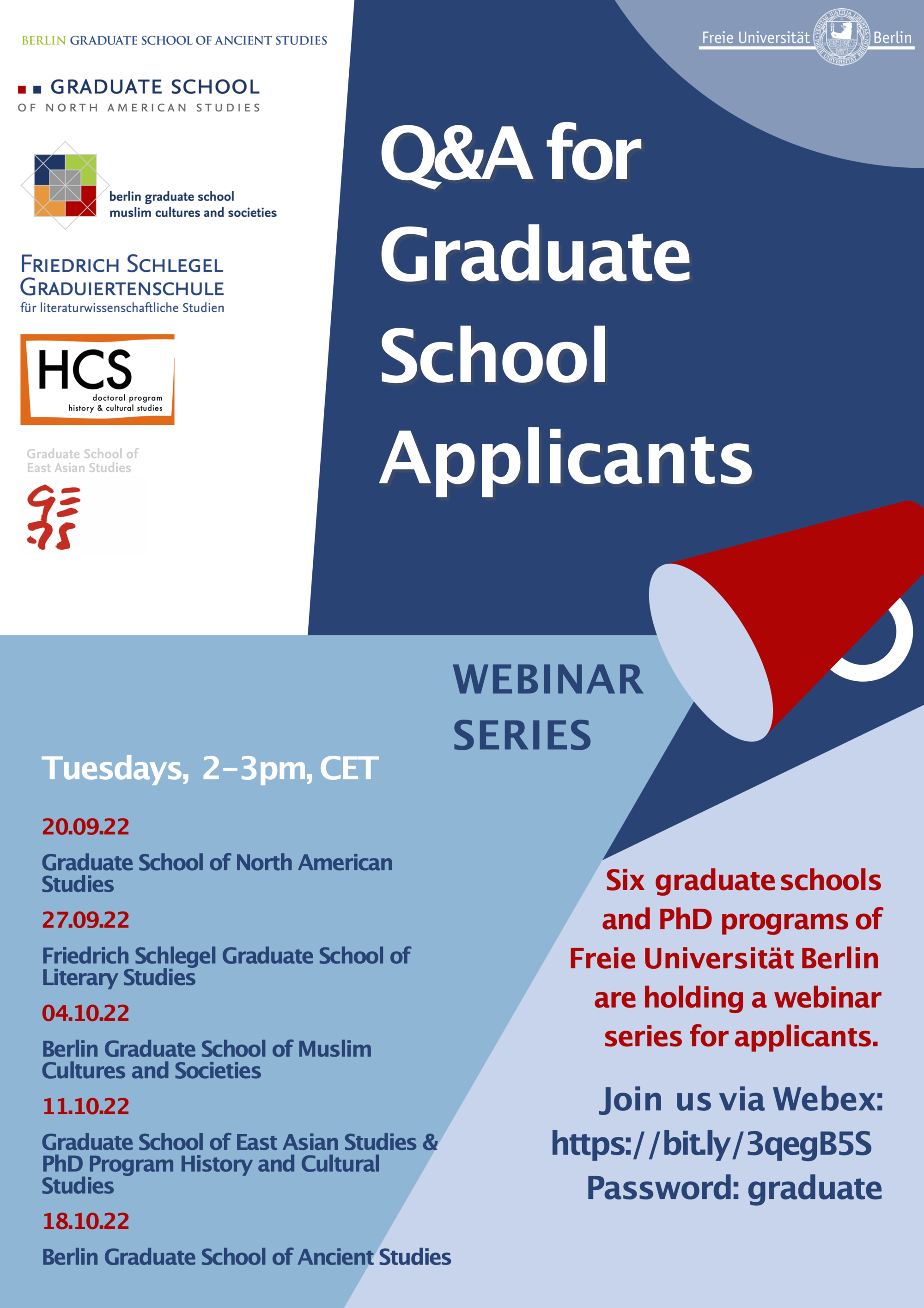 Plakat der Webinar-Serie 2022