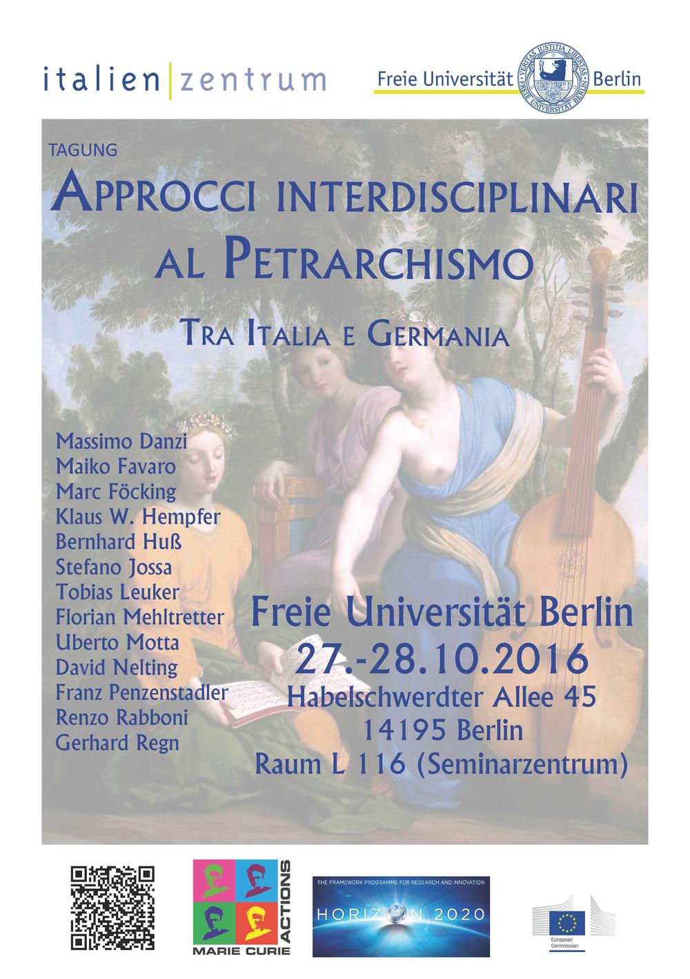 Approcci interdisciplinari al Petrarchismo. Tra Italia e Germania