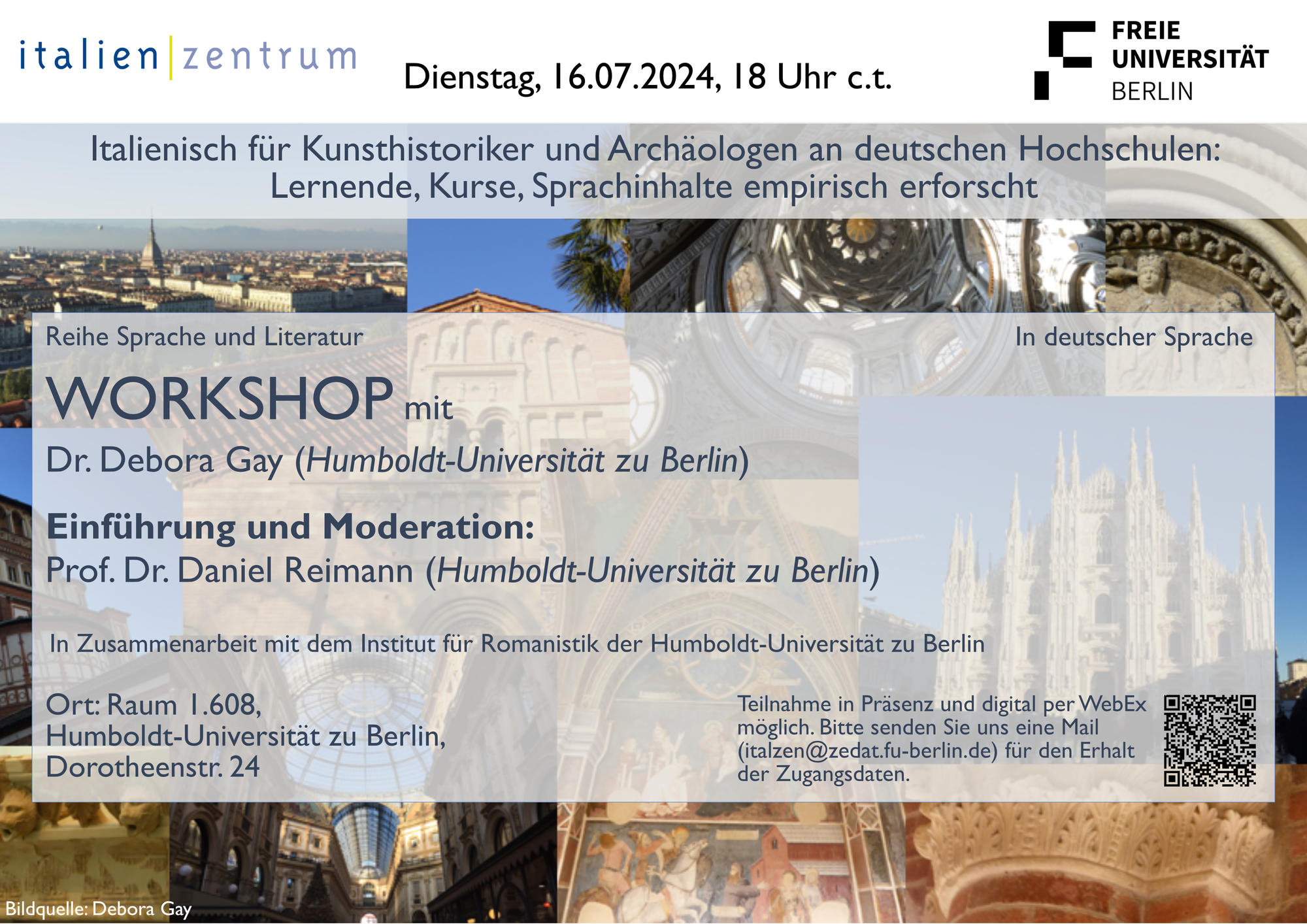 Workshop Dr. Debora Gay - Flyer