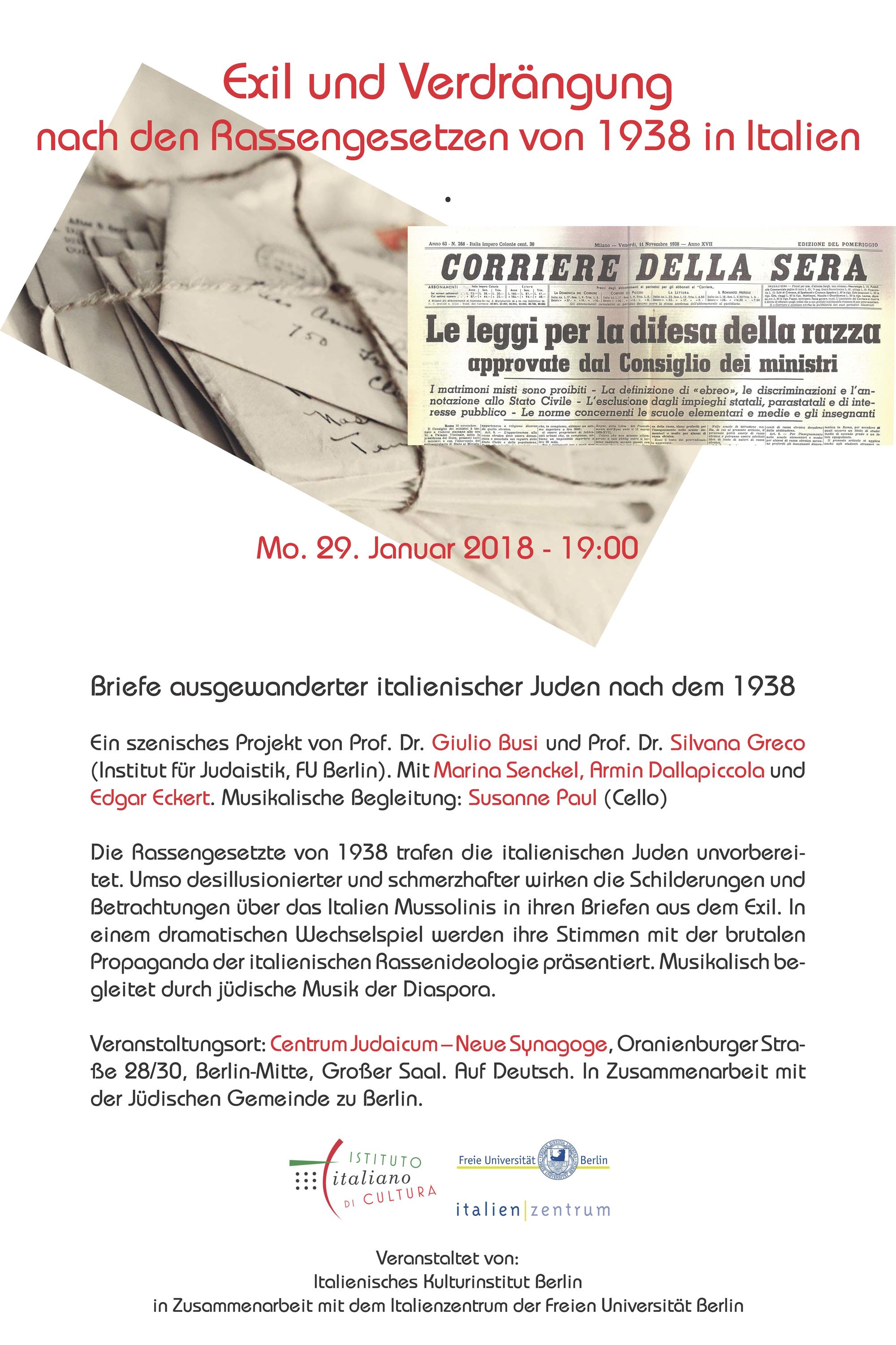 Flyer Exil und Verdrängung