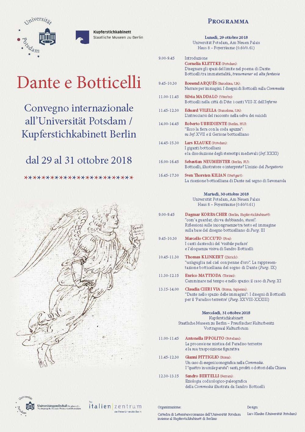 Plakat Dante und Botticelli