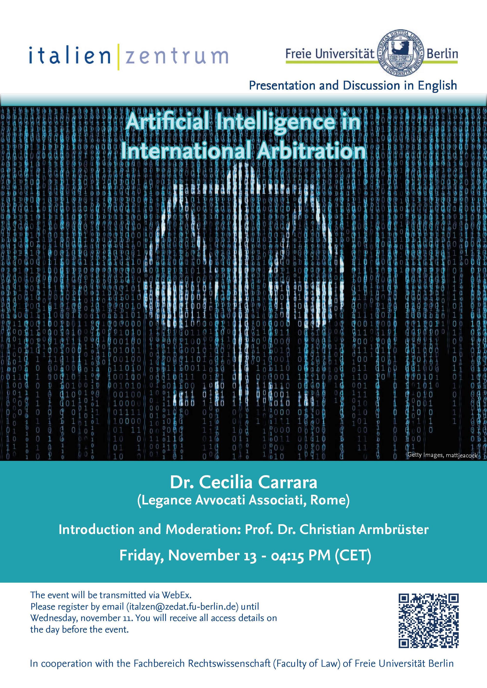 Poster Carrara AI in International Arbitration