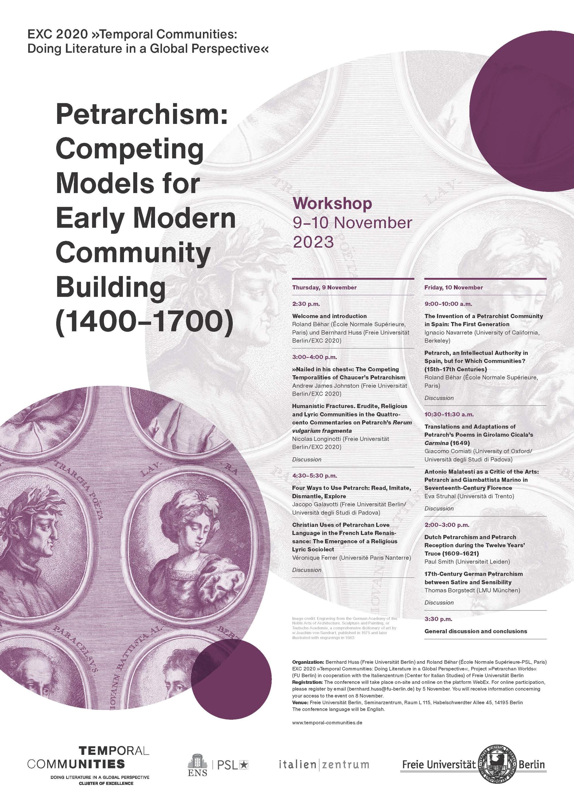 Plakat Workshop International Petrarchism