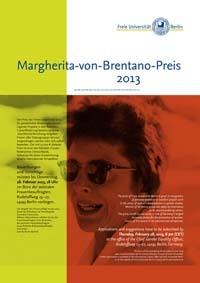 Plakat zum Margherita-von-Brentano-Preis 2013