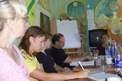 Während der Sommerschule 2006 mit Prof. Dr. Almut Hille und Prof. Dr. Petro Rychlo.