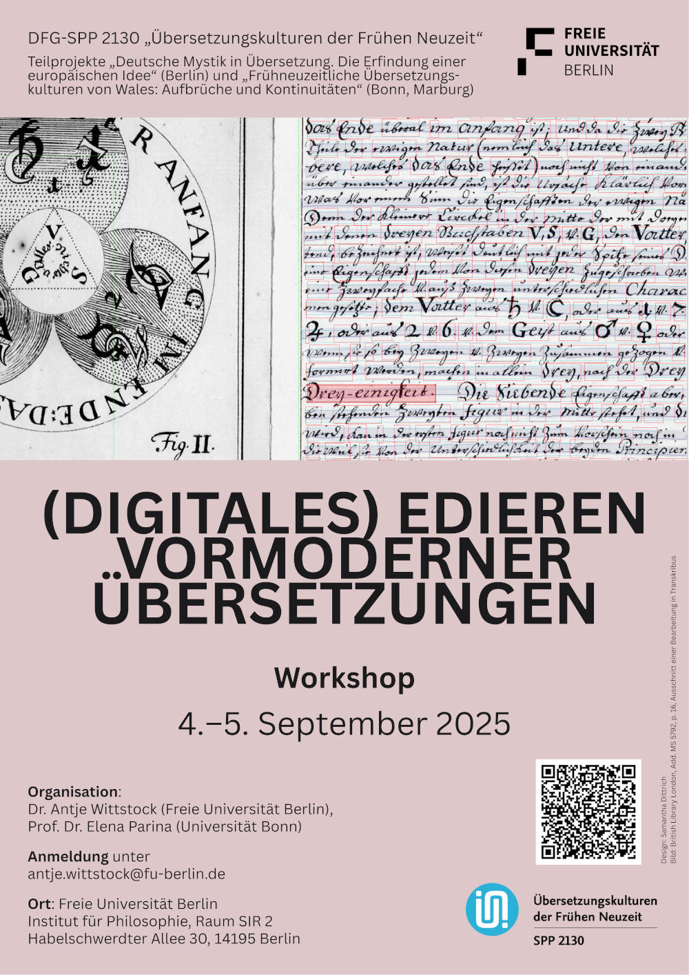 Poster „(Digitales) Edieren vormoderner Übersetzungen“