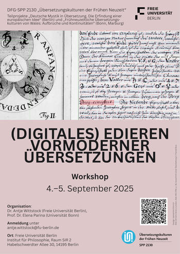 Poster „(Digitales) Edieren vormoderner Übersetzungen“