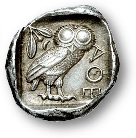 Eule, Tetradrachme | Quelle: BnF (gallica.bnf.fr)