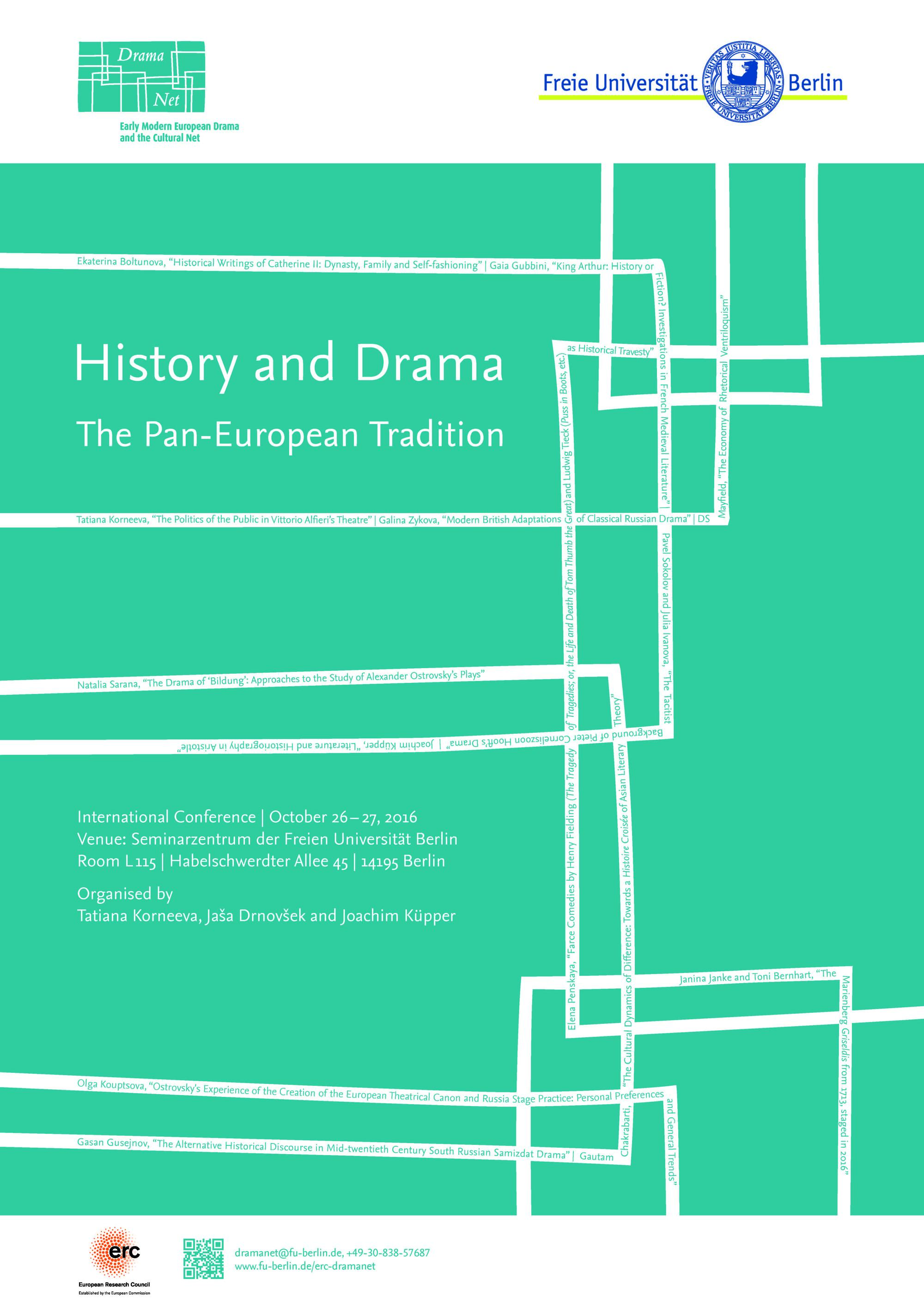 Conference poster History and Drama, October 2016