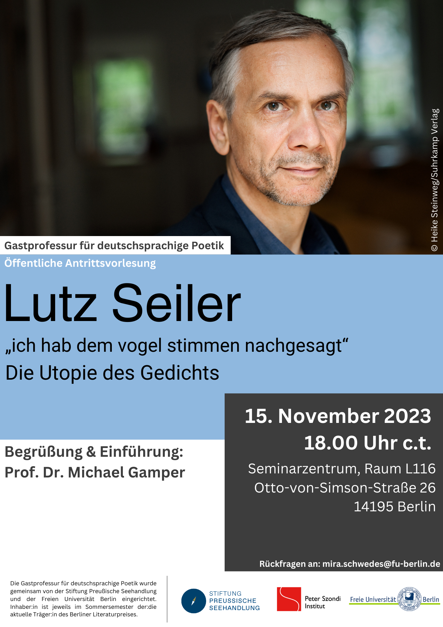 Antrittsvorlesung Lutz-Seiler