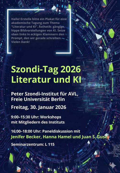 Szondi-Tag 2026 Plakat