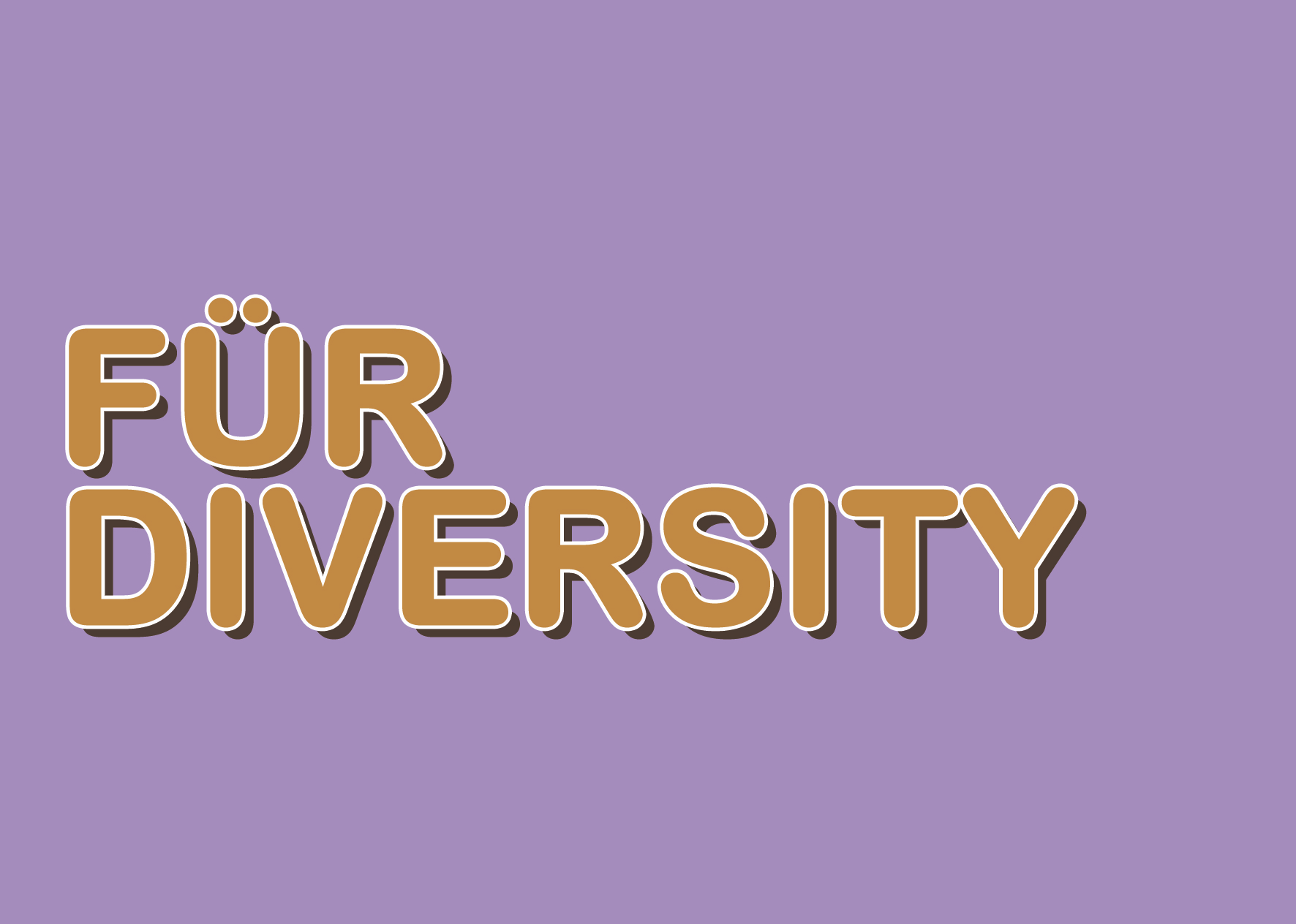 Postkarte: Für Diversity