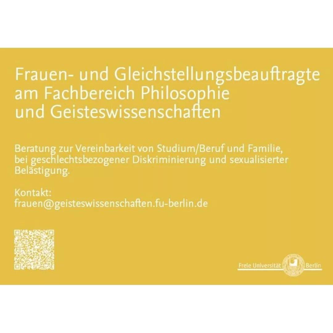 Frauen- und Gleichstellungsbeauftragte am Fachbereich Philosophie und Geisteswissenschaften