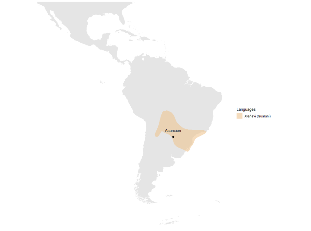 Linguistic expansion of Guarani. Source: Uli Reich