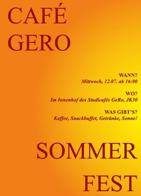 Plakat Sommerfest Café GeRo