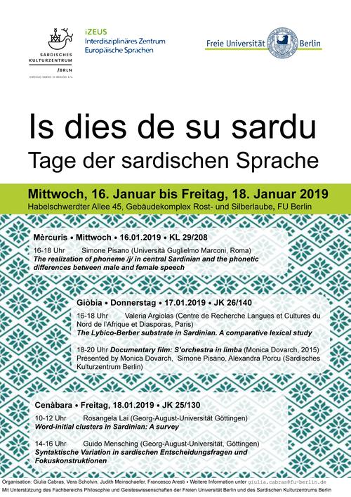 Plakat Tage der sardischen Sprache