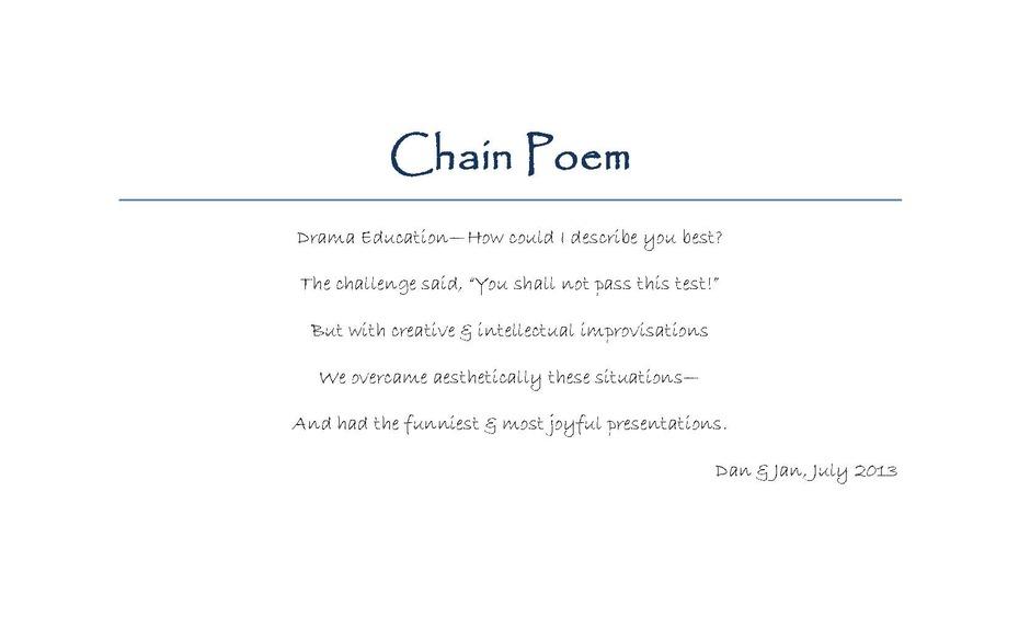 Chain poem