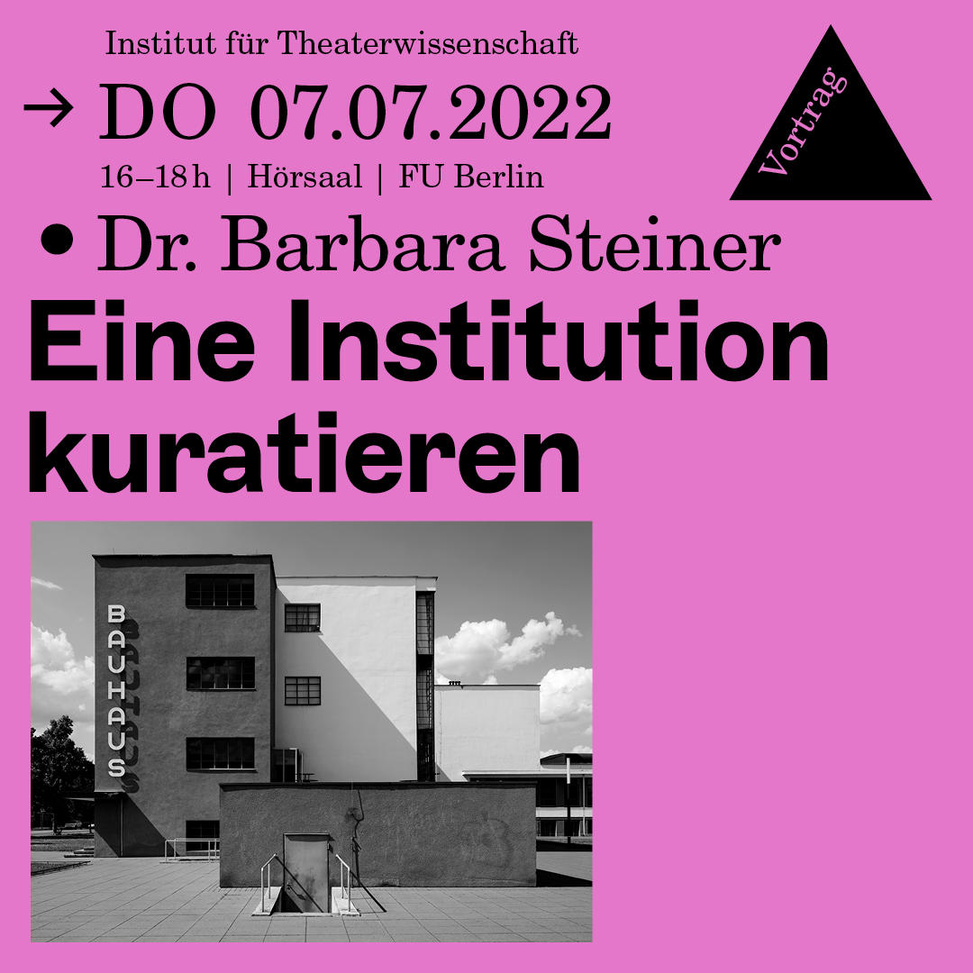 Barbara Steiner Eine Institution kuratieren